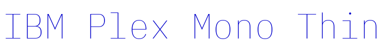 IBM Plex Mono Thin フォント
